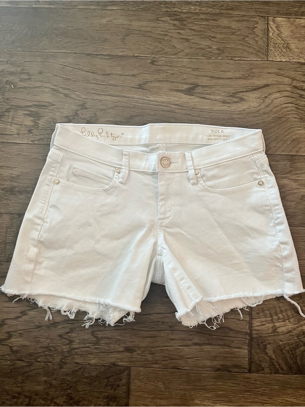 Lilly Pulitzer South Ocean White Denim Shorts